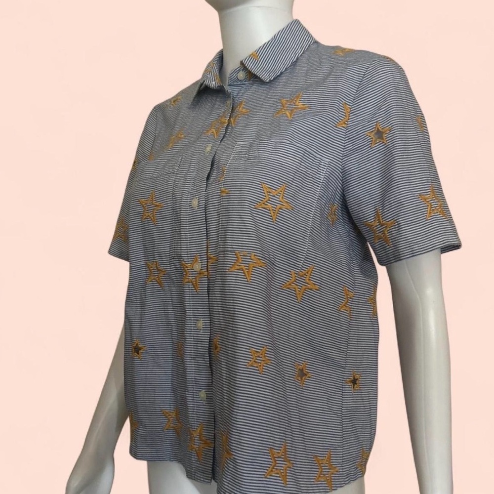 Madewell Button Up Star Blouse - Picture 4 of 6
